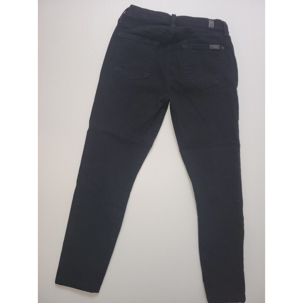 7 For All Mankind Black ankle gwenevere Denim Jeans Womens 26 - Picture 2 of 9